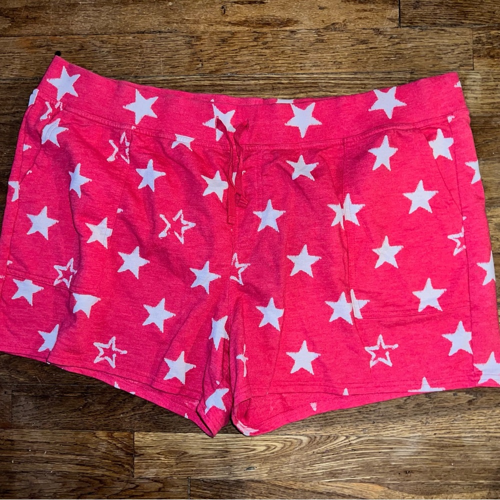 Sonoma Red Shorts With Stars. Red and White Star Shorts, Size 1X
